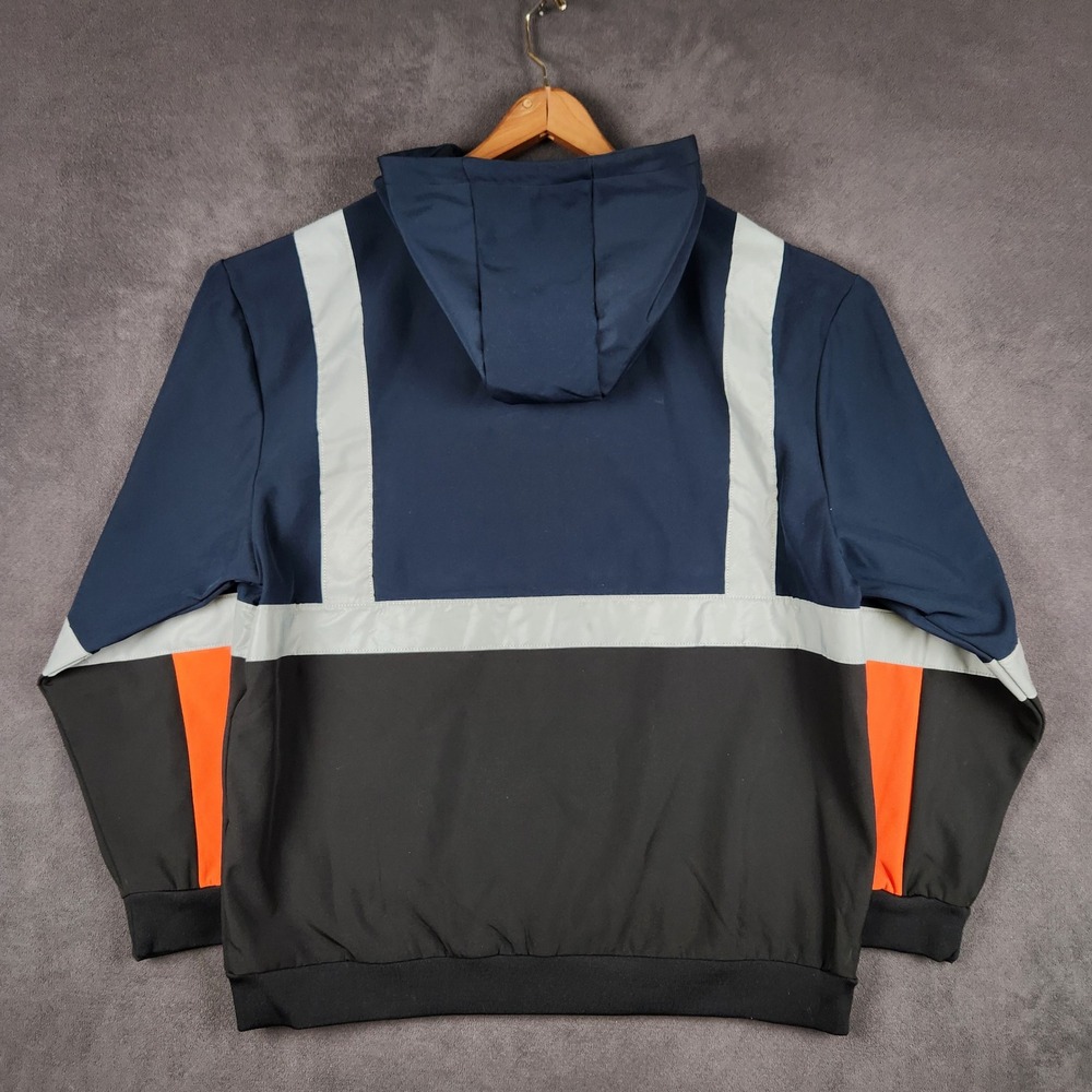 Chicago Bears Safety Softshell Jacket Mens XL Navy Black Buffalo Outdoors Hi-Vis - Picture 3 of 9